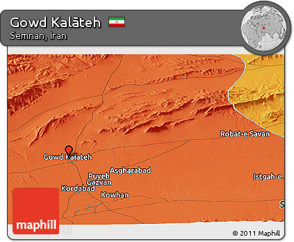Political Panoramic Map of Gowd Kalāteh