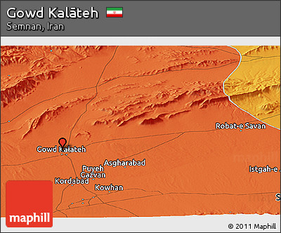 Political Panoramic Map of Gowd Kalāteh