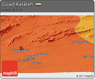 Political Panoramic Map of Gowd Kalāteh