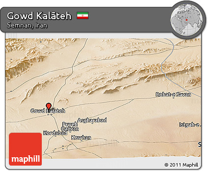 Satellite Panoramic Map of Gowd Kalāteh
