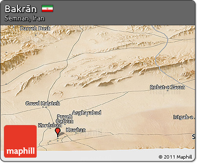 Satellite Panoramic Map of Bakrān