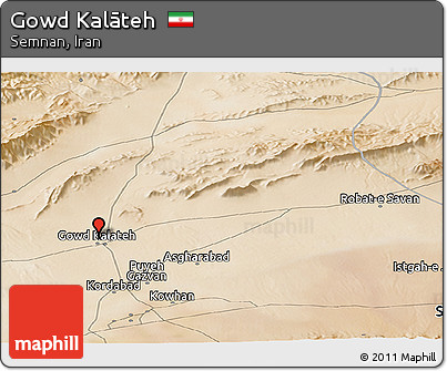 Satellite Panoramic Map of Gowd Kalāteh