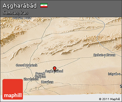 Satellite Panoramic Map of Aşgharābād
