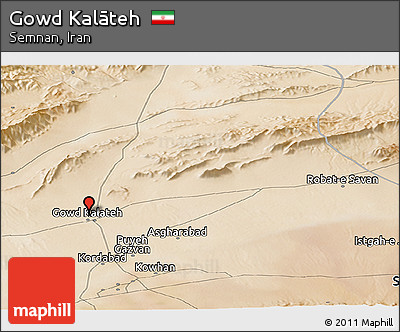 Satellite Panoramic Map of Gowd Kalāteh