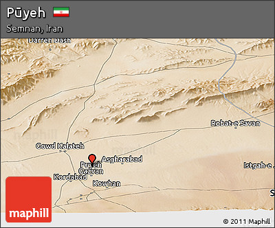Satellite Panoramic Map of Pūyeh