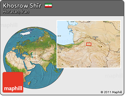 Satellite Location Map of Khosrow Shīr
