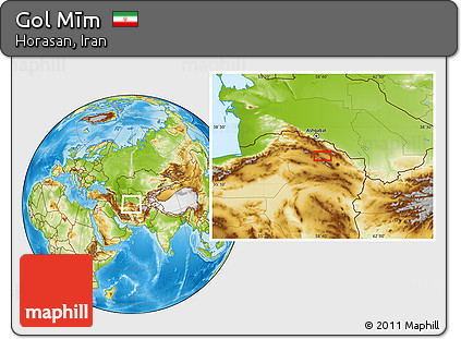 Physical Location Map of Gol Mīm