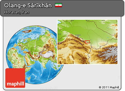 Physical Location Map of Olang-e Sārīkhān