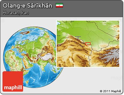 Physical Location Map of Olang-e Sārīkhān