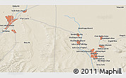 Shaded Relief 3D Map of the area around 36° 47' 25" N, 65° 31' 30" E