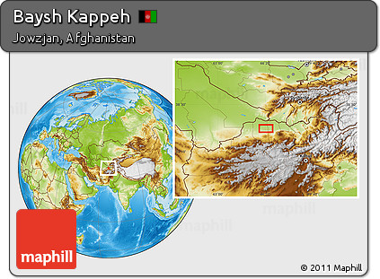 Physical Location Map of Baysh Kappeh