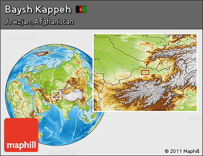 Physical Location Map of Baysh Kappeh