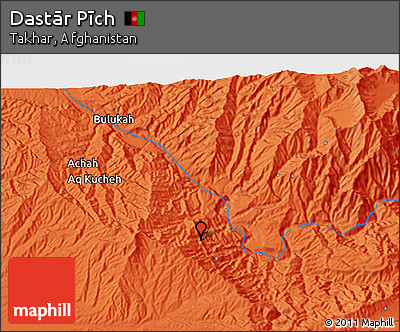 Political 3D Map of Dastār Pīch