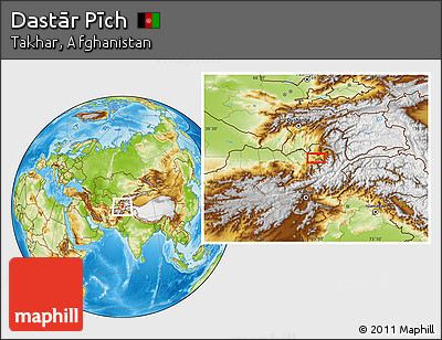 Physical Location Map of Dastār Pīch
