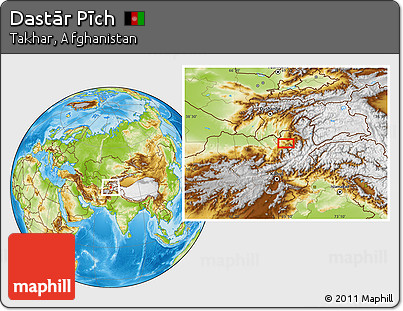 Physical Location Map of Dastār Pīch