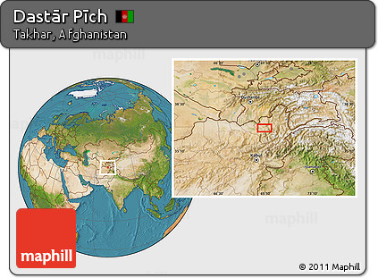 Satellite Location Map of Dastār Pīch