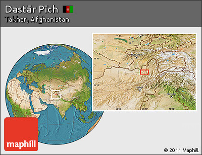 Satellite Location Map of Dastār Pīch