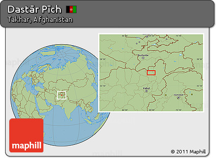 Savanna Style Location Map of Dastār Pīch