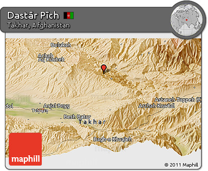 Satellite Panoramic Map of Dastār Pīch