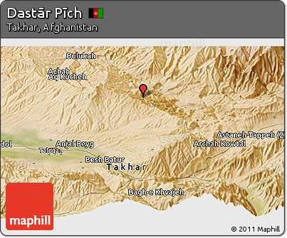 Satellite Panoramic Map of Dastār Pīch