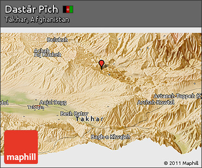 Satellite Panoramic Map of Dastār Pīch
