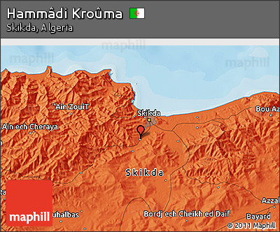 Political 3D Map of Hammâdi Kroûma