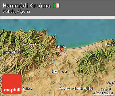 Satellite 3D Map of Hammâdi Kroûma