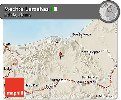 Shaded Relief 3D Map of Mechta Larsahas