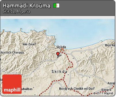 Shaded Relief 3D Map of Hammâdi Kroûma