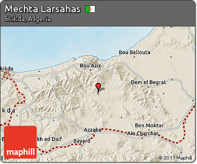 Shaded Relief 3D Map of Mechta Larsahas