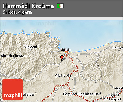 Shaded Relief 3D Map of Hammâdi Kroûma