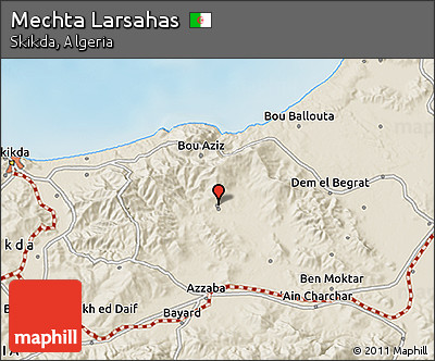 Shaded Relief 3D Map of Mechta Larsahas