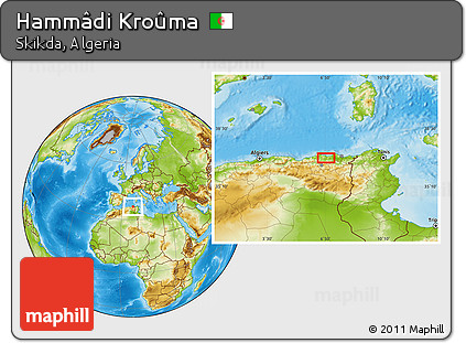 Physical Location Map of Hammâdi Kroûma
