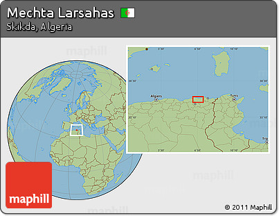 Savanna Style Location Map of Mechta Larsahas