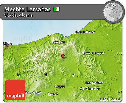Physical Map of Mechta Larsahas