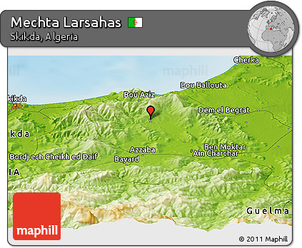 Physical Panoramic Map of Mechta Larsahas