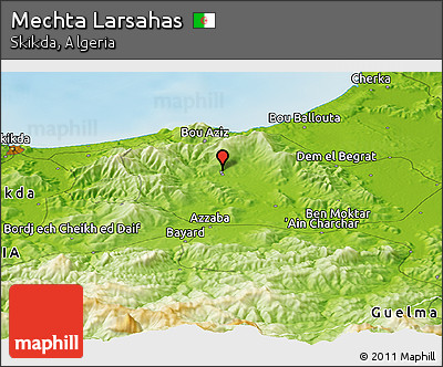 Physical Panoramic Map of Mechta Larsahas