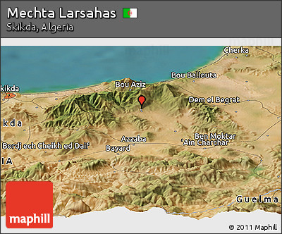 Satellite Panoramic Map of Mechta Larsahas