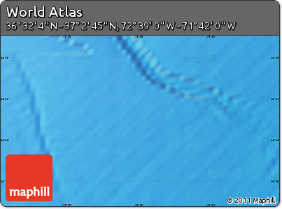 Shaded Relief Map of the Area around 36° 47' 25" N, 72° 10' 30" W