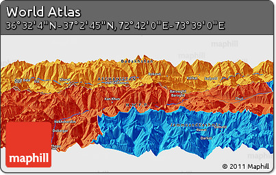 Political Panoramic Map of the Area around 36° 47' 25" N, 73° 10' 30" E