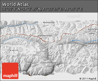 Physical 3D Map of the Area around 36° 47' 25" N, 74° 1' 30" E