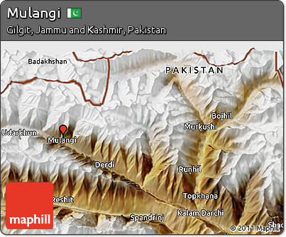 Satellite 3D Map of Mulangi