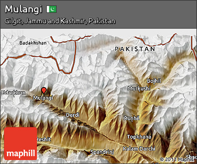 Satellite 3D Map of Mulangi