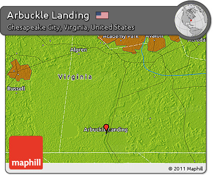 Physical 3D Map of Arbuckle Landing
