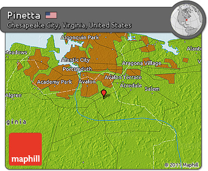 Physical 3D Map of Pinetta
