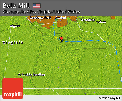 Physical 3D Map of Bells Mill