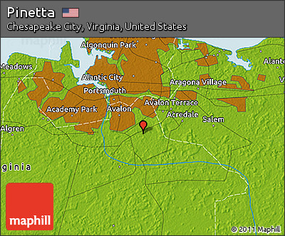Physical 3D Map of Pinetta