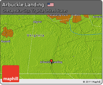 Physical 3D Map of Arbuckle Landing