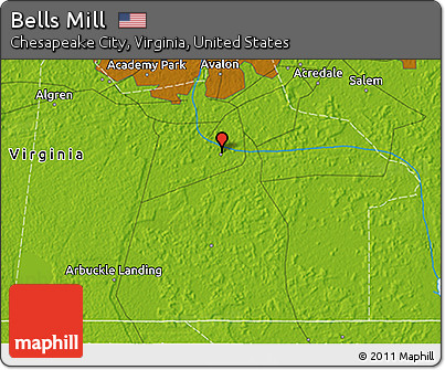 Physical 3D Map of Bells Mill