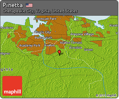 Physical 3D Map of Pinetta